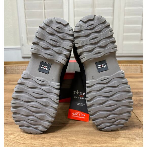 Storm By Cougar Cardiff Winter Black Boots Size 8 NIB Textile Upper Waterproof - Picture 11 of 15